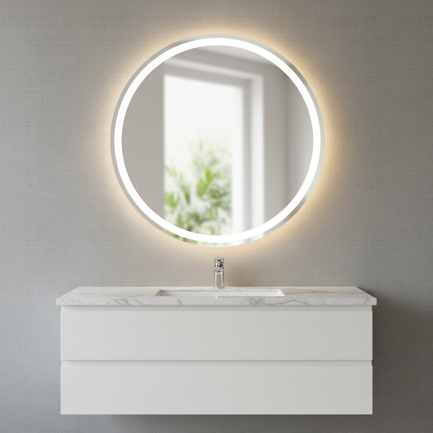 LED Round Mirror | LED Mirror For Walls | 24x24 Inch High Quality Mirror | Mirror For Bathroom & Washroom