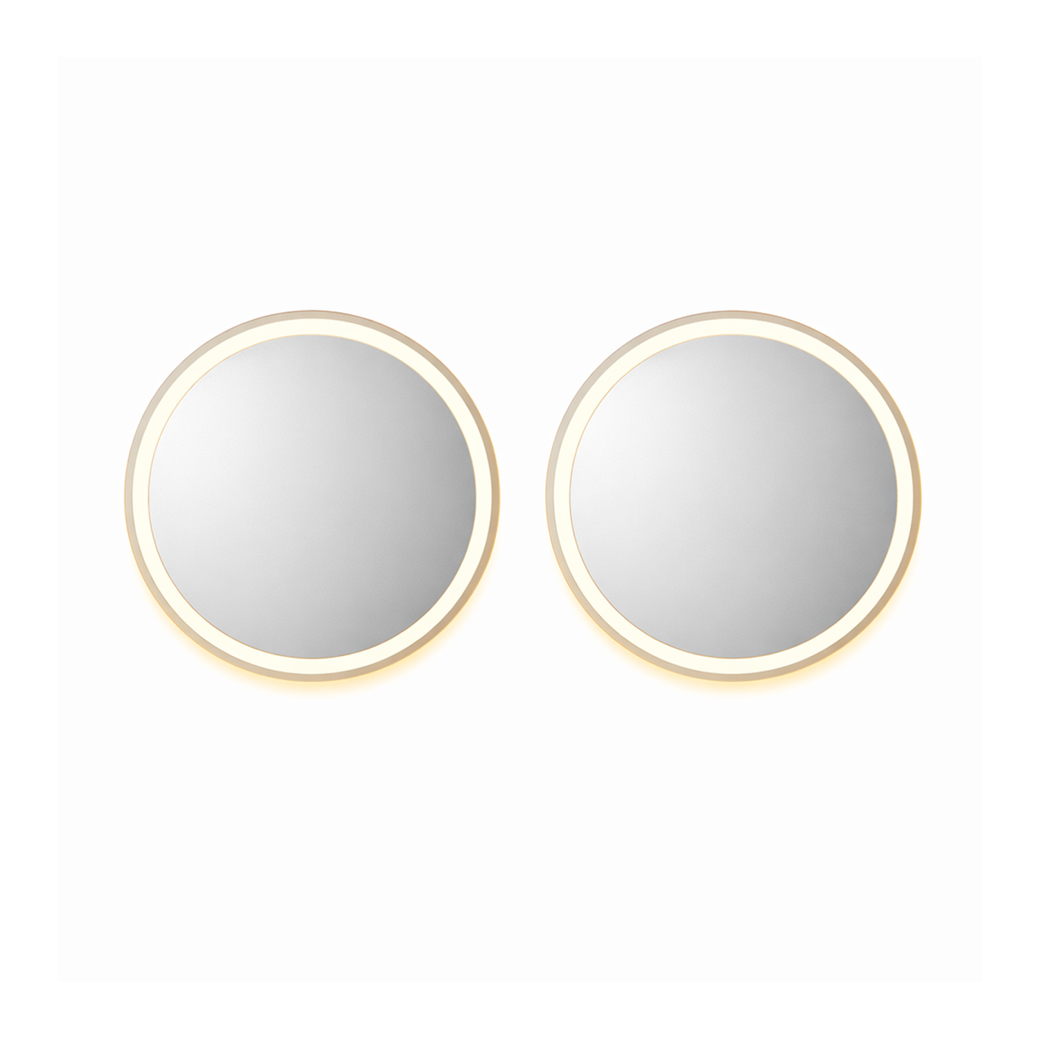 Paired Illuminated LED Round Mirrors | LED Mirror For Walls | 24x24 Inch High Quality Mirrors | Mirrors For Bathroom & Washroom