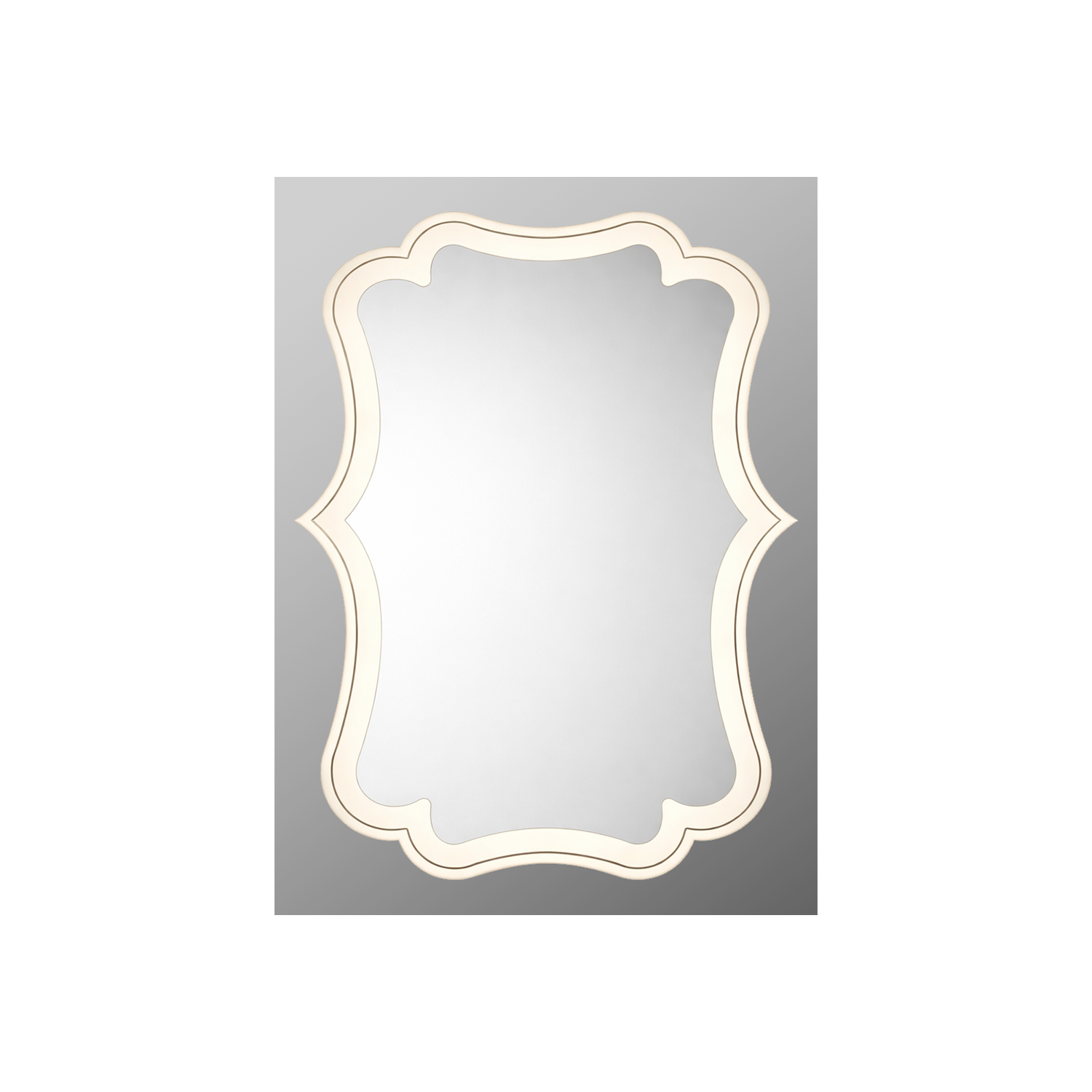 LED Cartouche Mirror | LED Mirror For Walls | 18x24 Inch High Quality Mirror | Mirror For Bathroom & Washroom