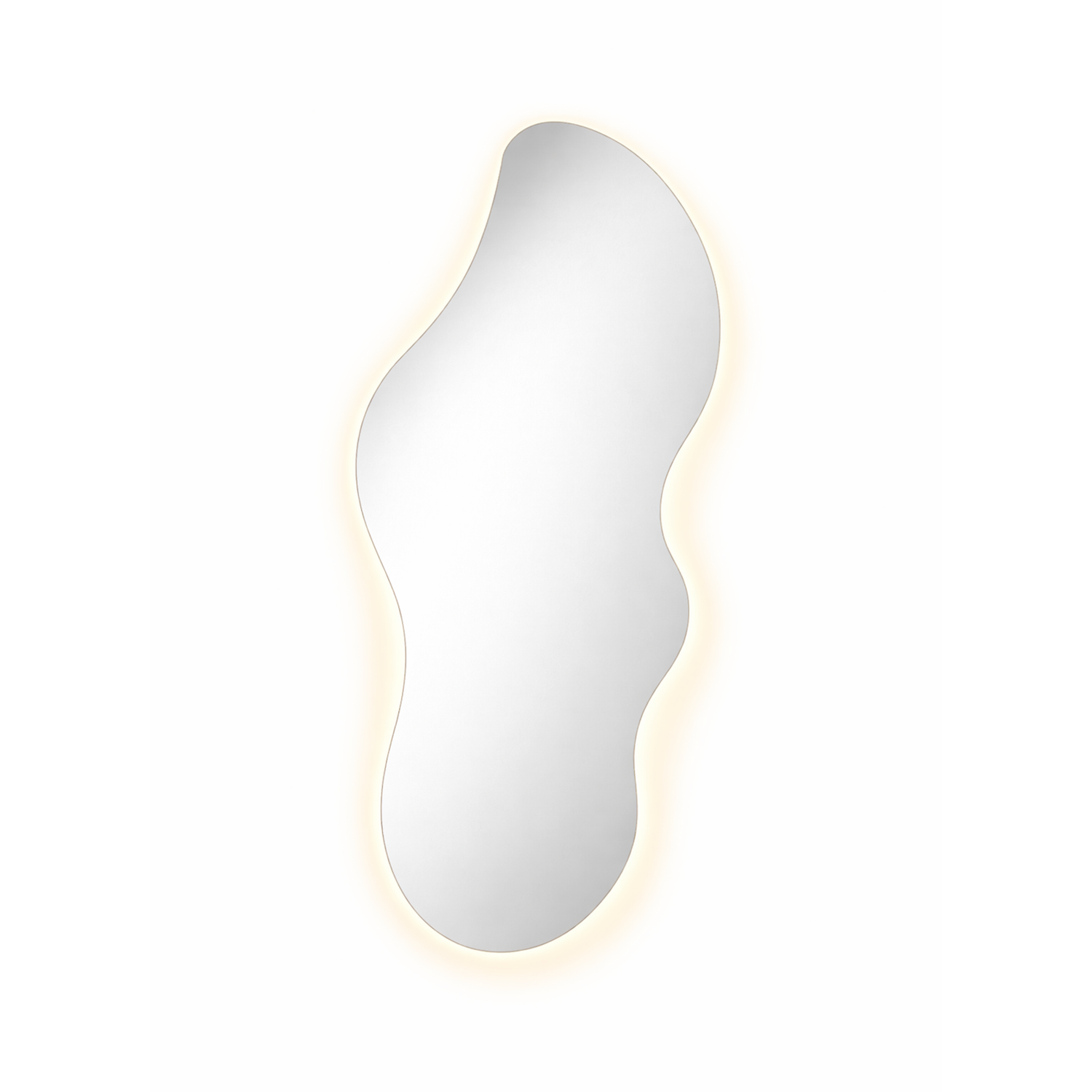 Wavy Contour Freeform LED Mirror | LED Mirror For Walls | 24x48 Inch High Quality Mirror | Decorative Mirror For Living Room, Bedroom & Washroom