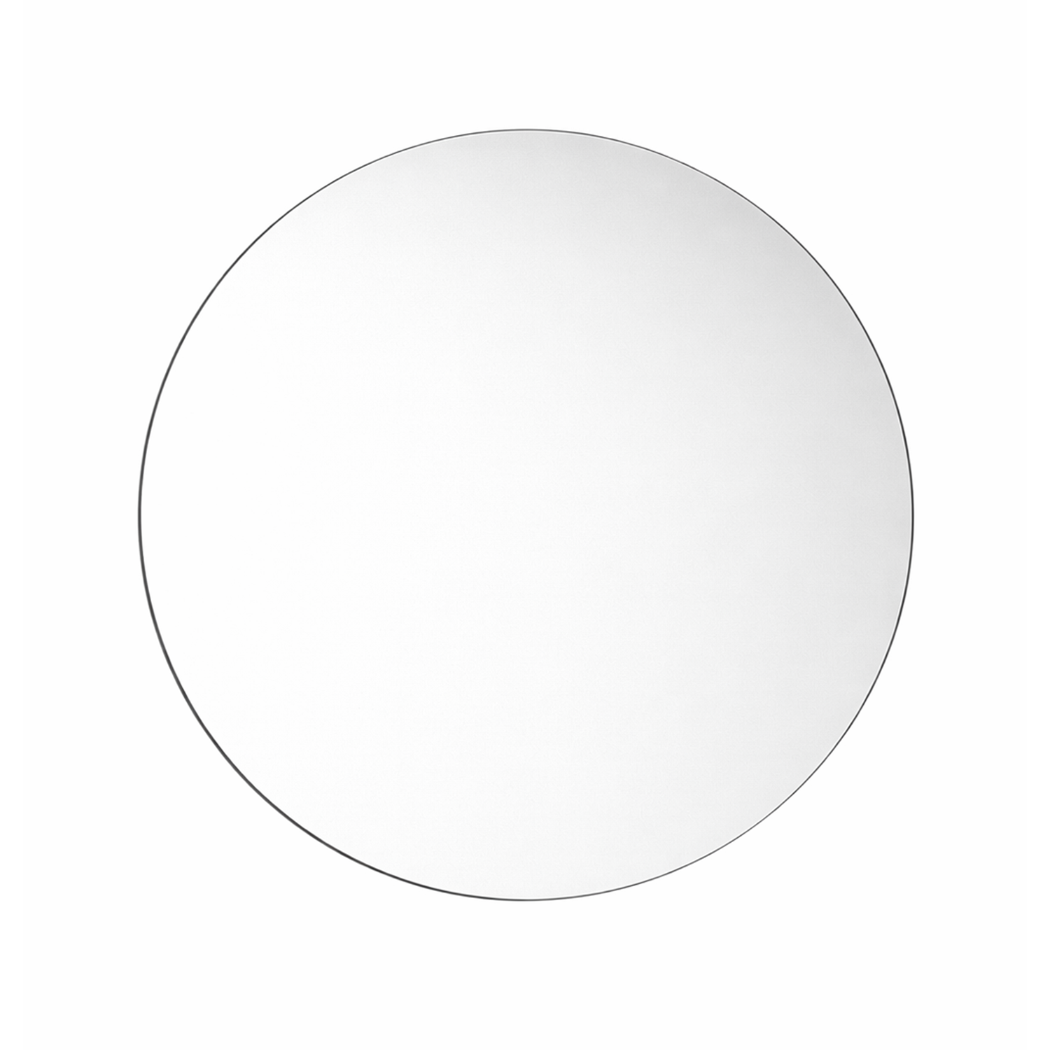 Simple Round Mirror | Utility Mirror For Walls | 24x24 Inch High Quality Mirror | Mirror For Living Room, Bedroom & Washroom