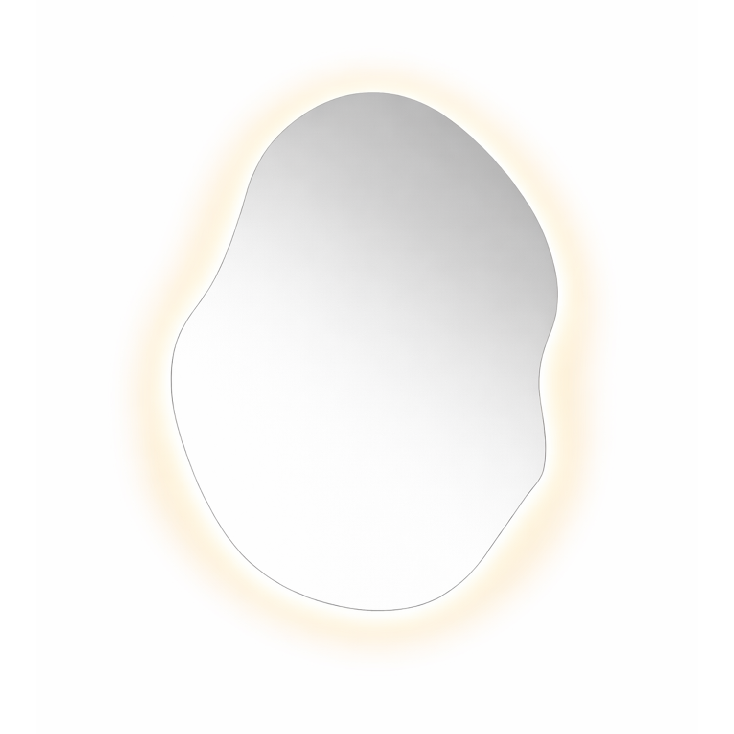 Fluid Freeform LED Mirror | LED Mirror For Walls | 18x24 Inch High Quality Mirror | Decorative Mirror For Living Room, Bedroom & Washroom