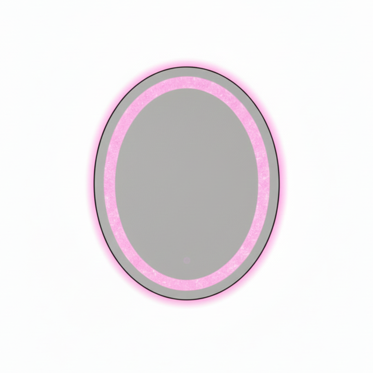 Pink Oval LED Mirror | LED Mirror For Walls | 18x24 Inch High Quality Mirror | Mirror For Bathroom & Washroom