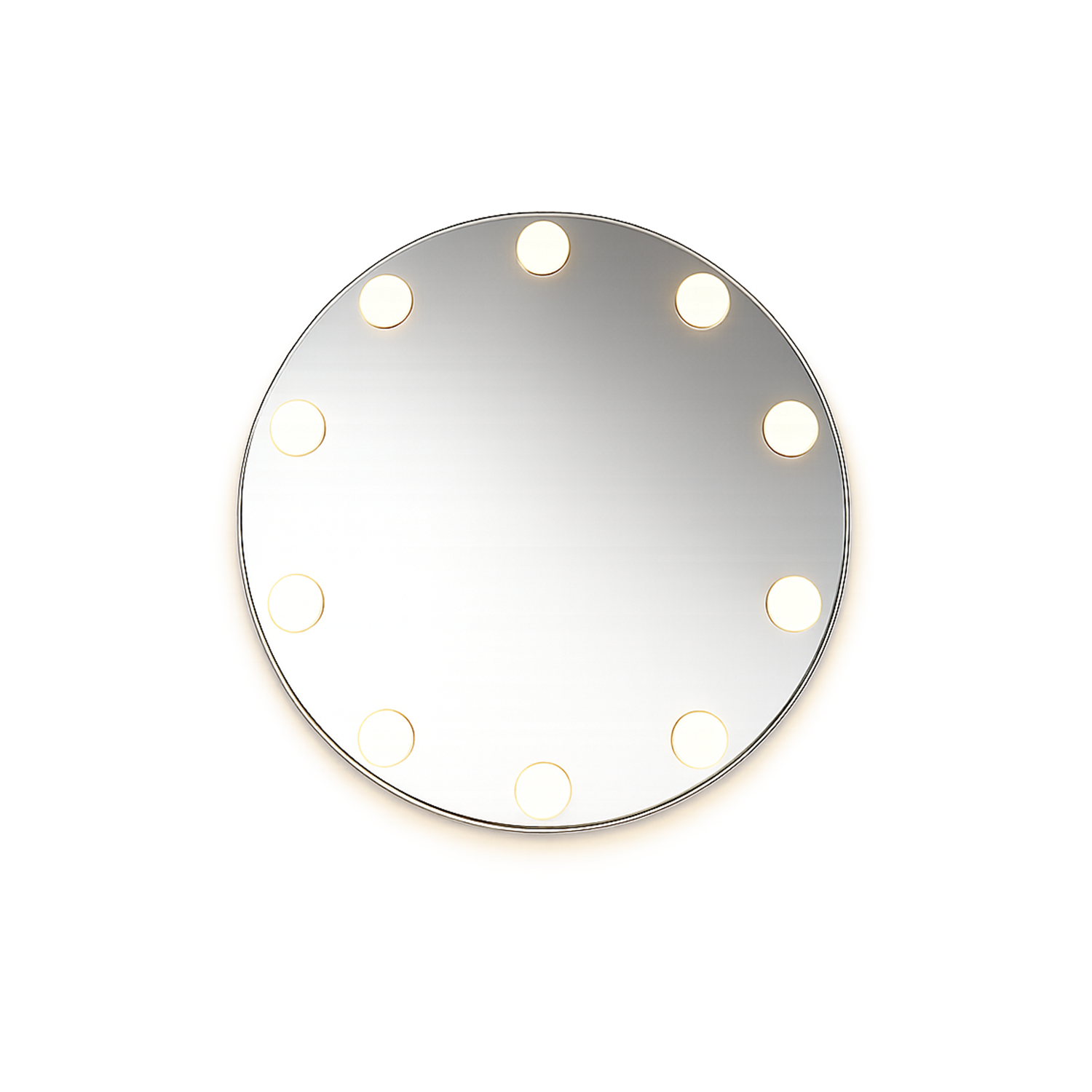 Round LED Bulb Mirror | LED Mirror For Walls | 24x24 Inch High Quality Mirror | Decorative Mirror For Bathroom & Washroom