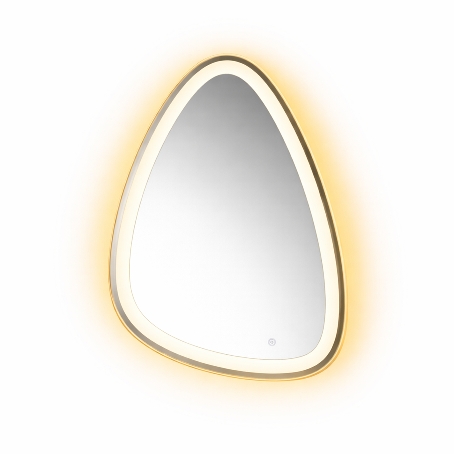 Fluid Freeform Yellow LED Mirror | LED Mirror For Walls | 18x24 Inch High Quality Mirror | Decorative Mirror For Living Room, Bedroom & Washroom