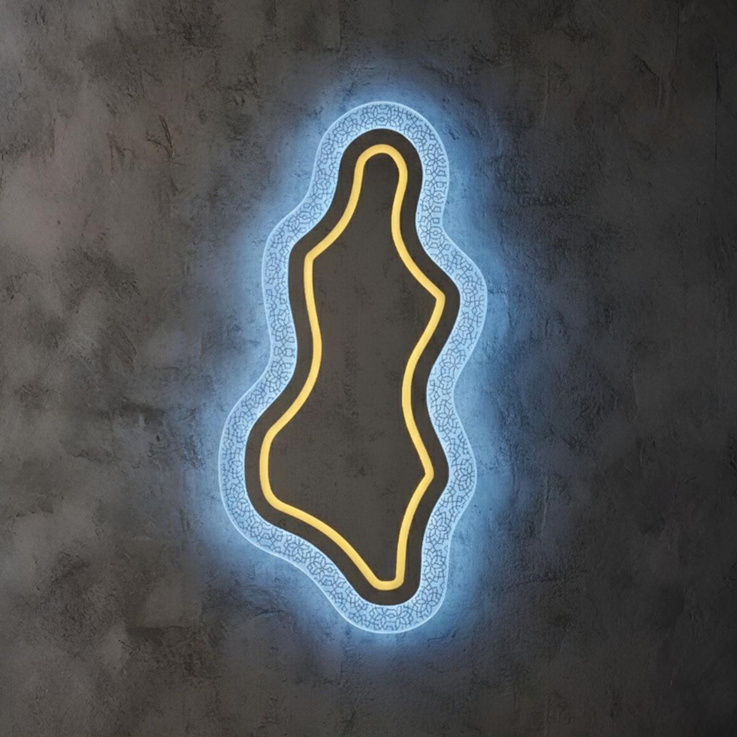 Freeform LED Decor Mirror | 24x48 Inch High Quality Decorative Mirror | Decorative Mirror For Living Room, Bedroom & Washroom