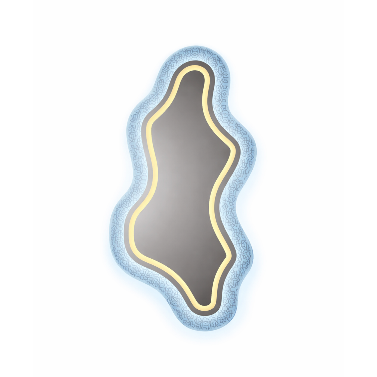 Freeform LED Decor Mirror | 24x48 Inch High Quality Decorative Mirror | Decorative Mirror For Living Room, Bedroom & Washroom